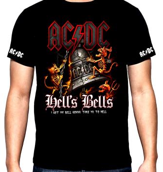 AC DC,Hells Bells, men's  t-shirt, 100% cotton, S to 5XL
